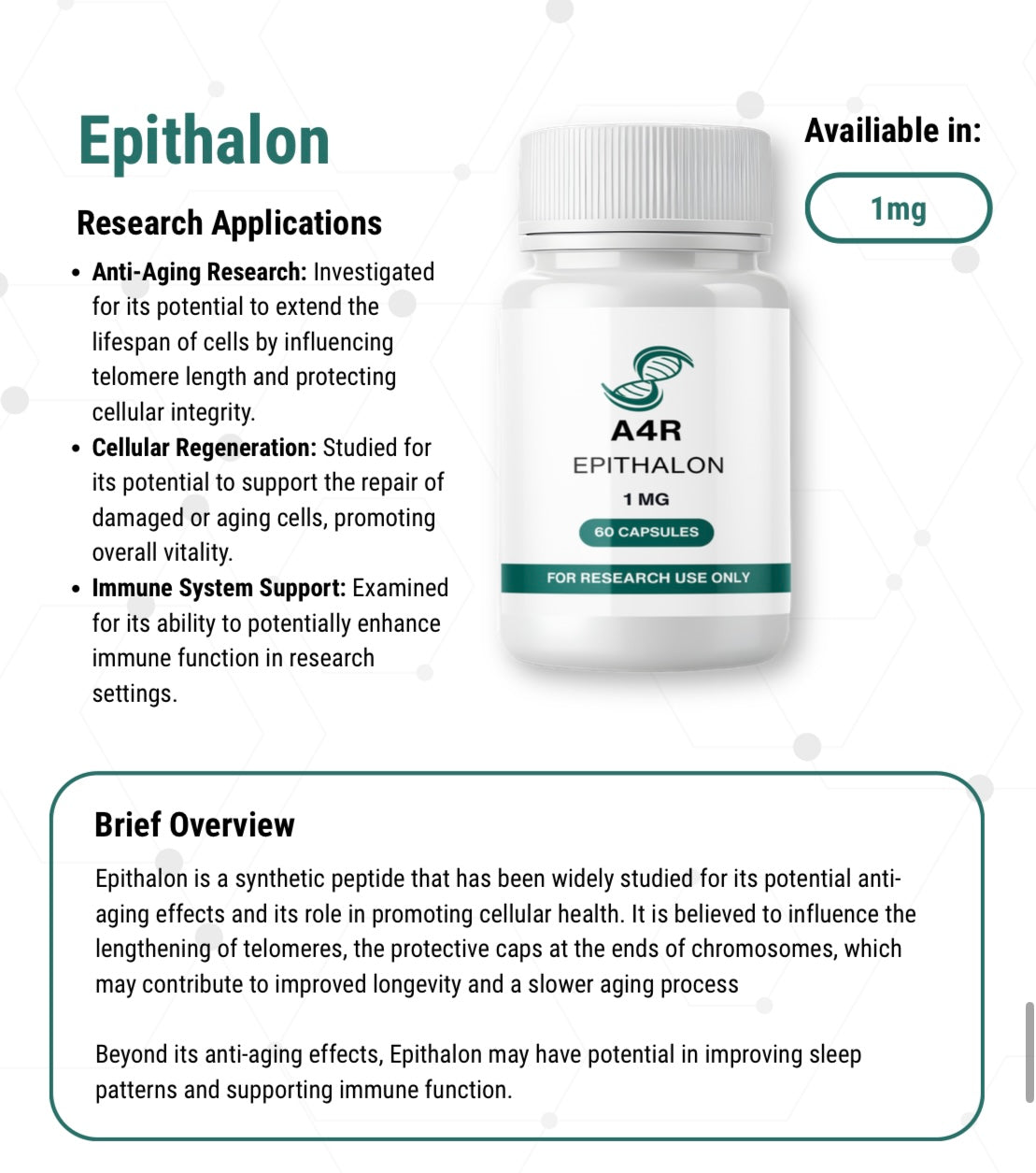 Epithalon capsules
